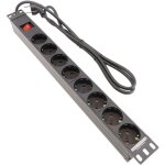 Rackmatic - bloc d'alimentation pour rack 19' avec 8 schuko et interrupteur