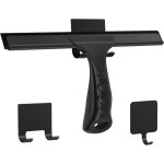 Raclette de douche, raclette de fen�tre, essuie - glace en acier inoxydable, multifonction avec crochet ...