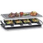 Raclette - severin - rg 2374 - pierre de cuisson naturelle - 8 personnes - antiadh�sif