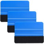 Raclette en vinyle durable avec bord en feutre noir, 10 cm, pour film vinyle de voiture, autocollant, ... Raclette en vinyle durable avec bord en feutre noir, 10 cm, pour film vinyle de voiture, autocollant, ...