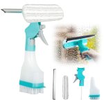 Raclette � vitres et balai pulv�risateur 4 en 1, kit de nettoyage des fen�tres, nettoyeur de vitres avec ...