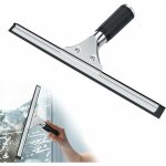 Raclette � vitre professionnelle, raclette vitre en acier inoxydable, pour nettoyer et s�cher le verre, ...