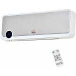 Radiateur mural soufflant oscillant 2000 w - chauffage c�ramique ptc - 3 niveaux de puissance - t�l�commande ...