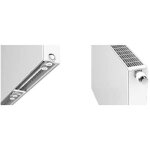 Radiateur panneau acier planar 8 ( 2 lames + 1 ranges d'ailettes) - t21 - (hauteur : 500 ou 600 ou 900 ...