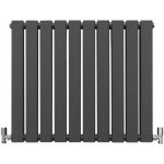 Monster - shop ? radiateur plat mural 600 x 700 mm gris anthracite ? acier carbone 1. 5 mm ? puissance ...