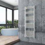 Bernstein - radiateur s�che - serviettes design de salle de bain en laiton - blanc - r18w - connexion ...