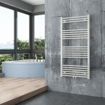 Bernstein - radiateur sche - serviettes design de salle de bain en laiton - blanc - r18w - connexion ...