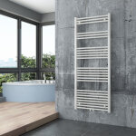 Bernstein - radiateur s�che - serviettes design de salle de bain en laiton - blanc - r18w - connexion ...