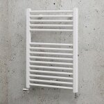 Radiateur sche - serviette  eau chaude, blanc, inertie fluide, vertical, schulte, 70 x 50 cm, 307 watts ...