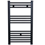 Radiateur s�che - serviettes eau chaude coda 80 x 50 cm noir mat
