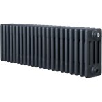 Radiateur traditionnel � 4 colonnes 300 x 1010 mm en acier carbone gris anthracite chauffage central ...