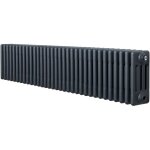 Radiateur traditionnel � 4 colonnes 300 x 1505 mm en acier carbone gris anthracite chauffage central ...