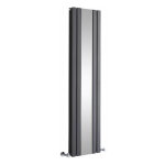 Hudson reed - radiateur vertical design avec miroir ? anthracite ? 160 x 38. 5cm ? sloane