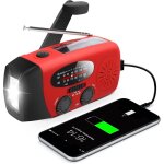Radio � manivelle d'urgence avec lampe de poche led, radio portable am / fm noaa avec batterie externe ...