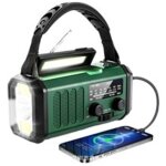 Radio mto d'urgence batterie portable 10000mah avec alarme sos manivelle radio solaires am / fm, lampe ...