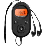 Radio portable compacte avec radio st�r�o am / fm � 2 bandes, minuterie de sommeil et �couteurs radio ...