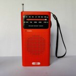 Vurahome - radio portable poste radio transistor radio de poche petite fm am radio, et haut - parleur?rouge? ...