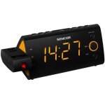 Radio - réveil - sencor - src 330 ou - ecran led 1, 2 orange - tuner fm - projection heure - noir Radio - réveil - sencor - src 330 ou - ecran led 1, 2 orange - tuner fm - projection heure - noir