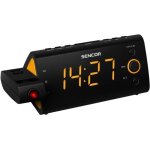 Radio - rveil - sencor - src 330 ou - ecran led 1, 2 orange - tuner fm - projection heure - noir