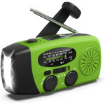 Radio de secours manivelle avec lampe torche 3 led, radio m�t�o am / fm / noaa portable, batterie 2000mah, ...