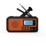 Radio solaire d'urgence multifonctionnelle � manivelle pour l'ext�rieur, lampe de lecture, lampe de poche, ...