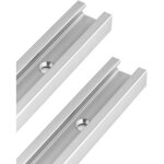 Rail en aluminium t - track 300 mm pour scie � table et d�fonceuse, 19 x 10 mm, 2 pi�ces