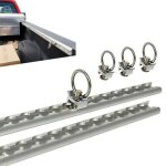 Rail d'arrimage avec 4 anneau d'arrimage pour s�curisation fixation remorque 1m