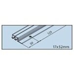 Rail de coulissage double en alu. perfor�. � encastrer et visser longueur 2500 mm pour clipo 16 gpk - ...