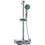 Groenlandia - rail coulissant colonne 60 cm pour tringle de douche avec porte - savon et douchette