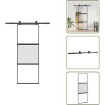 Rail coulissant - vidaxl porte coulissante kit de quincaillerie tremp� verre aluminium - porte int�rieure ...