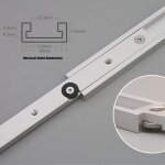 Rail de guidage, alliage d'aluminium barre en t � onglet r�glable gabarit de jauge � onglets et barre ...