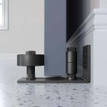 Rail de porte coulissante de grange, roulettes r�glables, syst�me de fixation murale, conception � fond ...