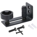 Rail de porte coulissante robuste pour portes de grange, but�e en acier au carbone noir 8 en 1, conception ...