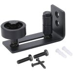 Rail de porte coulissante robuste pour portes de grange, but�e en acier au carbone noir 8 en 1, conception ...