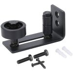 Rail de porte coulissante robuste pour portes de grange, but�e en acier au carbone noir 8 en 1, conception ...