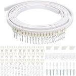 Rail de rideau de plafond incurv et flexible guide de montage de rideau avec rouleaux silencieux systme ...