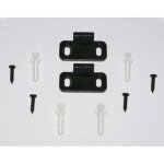 Rails de sol de porte de grange, paquet de 2 butes de porte de grange noires en plastique en acier au ...