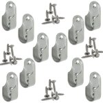 Rail suspension meuble ovale ova 10 pices - support de tube d'armoire penderie pour barre ovale acier ...