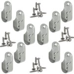 Rail suspension meuble ovale ova 10 pi�ces - support de tube d'armoire penderie pour barre ovale acier ...