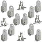 Rail suspension meuble ovale ova 10 pi�ces - support de tube d'armoire penderie pour barre ovale acier ...