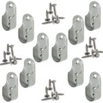 Rail suspension meuble ovale ova 10 pi�ces - support de tube d'armoire penderie pour barre ovale acier ...