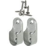 Rail suspension meuble ovale ova 2 pi�ces - support de tube d'armoire penderie pour barre ovale acier ...