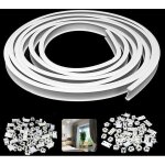 Rail pour tringle � rideaux escamotable classique plastique + acier l. 5m ouverture centrale