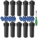 Lot de 10 arroseur rain bird 5004 - pc. turbine port�e de 7, 6 � 15, 2 m�tres. filetage femelle 3 / 4'' ...