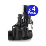 Lot de 4 lectrovanne d'arrosage rain bird 100dvf, 24v, 1'' avec rgulateur de flux, pour les programmeurs ...
