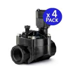 Lot de 4 lectrovanne d'arrosage rain bird 100hv 1'' 24v, pour les programmeurs lectriques