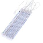 Rain drop lights outdoor led meteor shower lights 8 tubes 144 leds icicle snow falling lights pour xmas ...