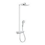 Hansgrohe - raindance select 300 showerpipe 27282000, chrome, 2jet, ecosmart 9l, bras de douche 38 cm ...