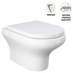 Rak ceramics - vase suspendu compact / fixation cach�e sans rebord ninfea