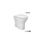 Rak ceramics - wc adoss� au mur feeling rimless - drain uni noir mat